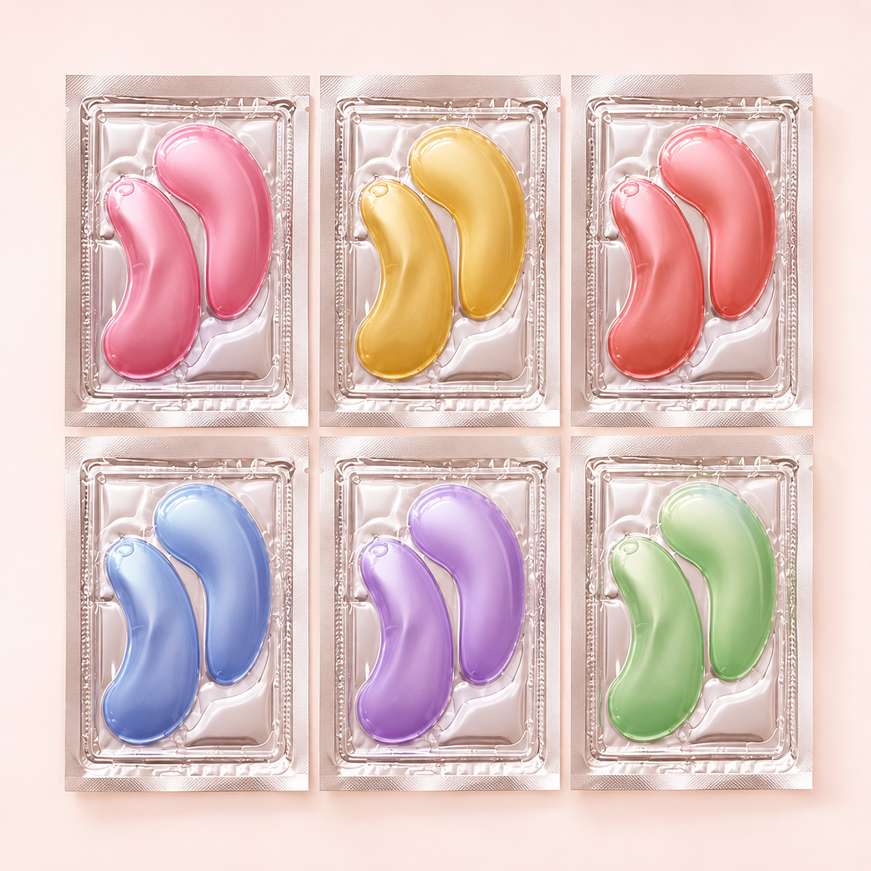 Colorful hydrogel eye patch packets