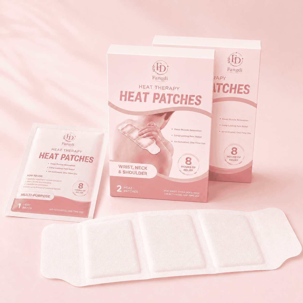 Fangdi heat therapy patches box for wrist neck and shoulder