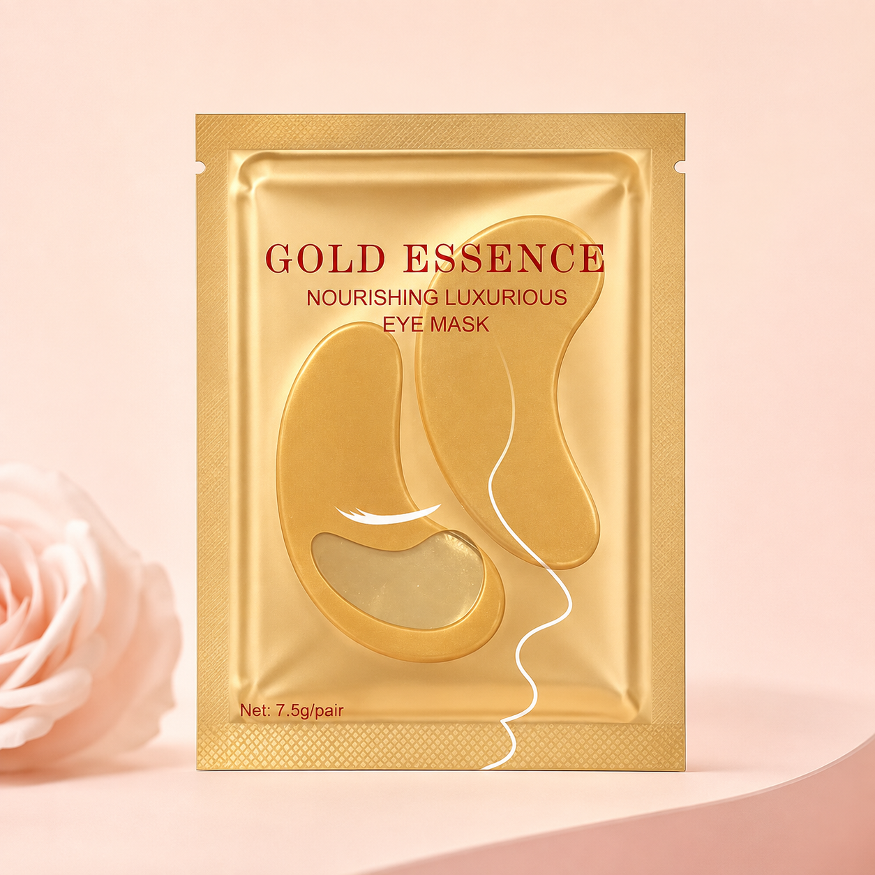 Gold essence eye mask packaging