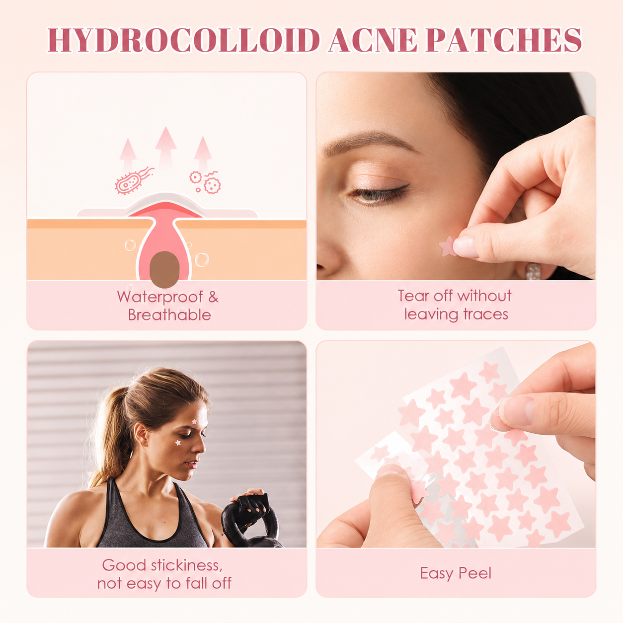 Hydrocolloid acne patch features