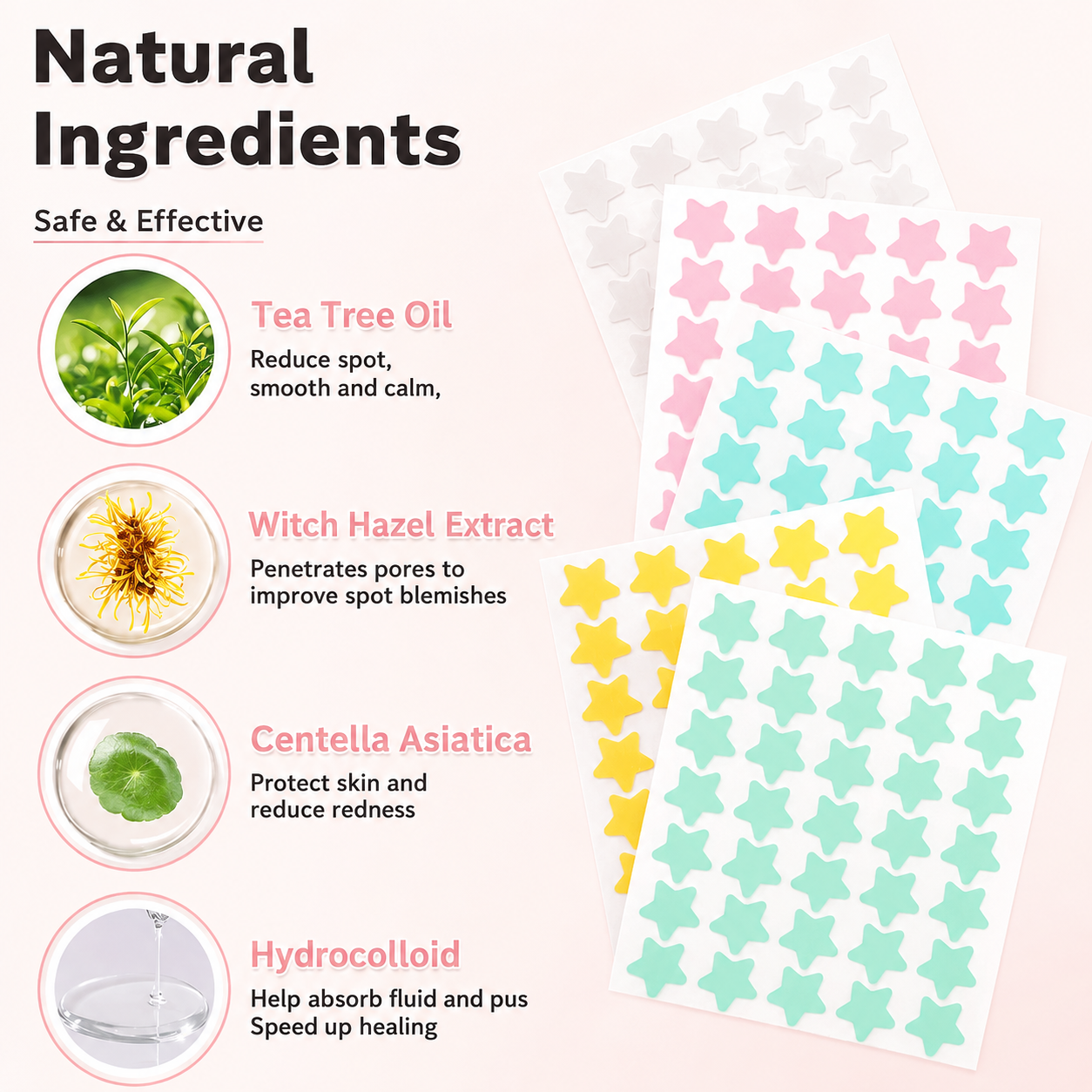 Natural ingredients acne patch